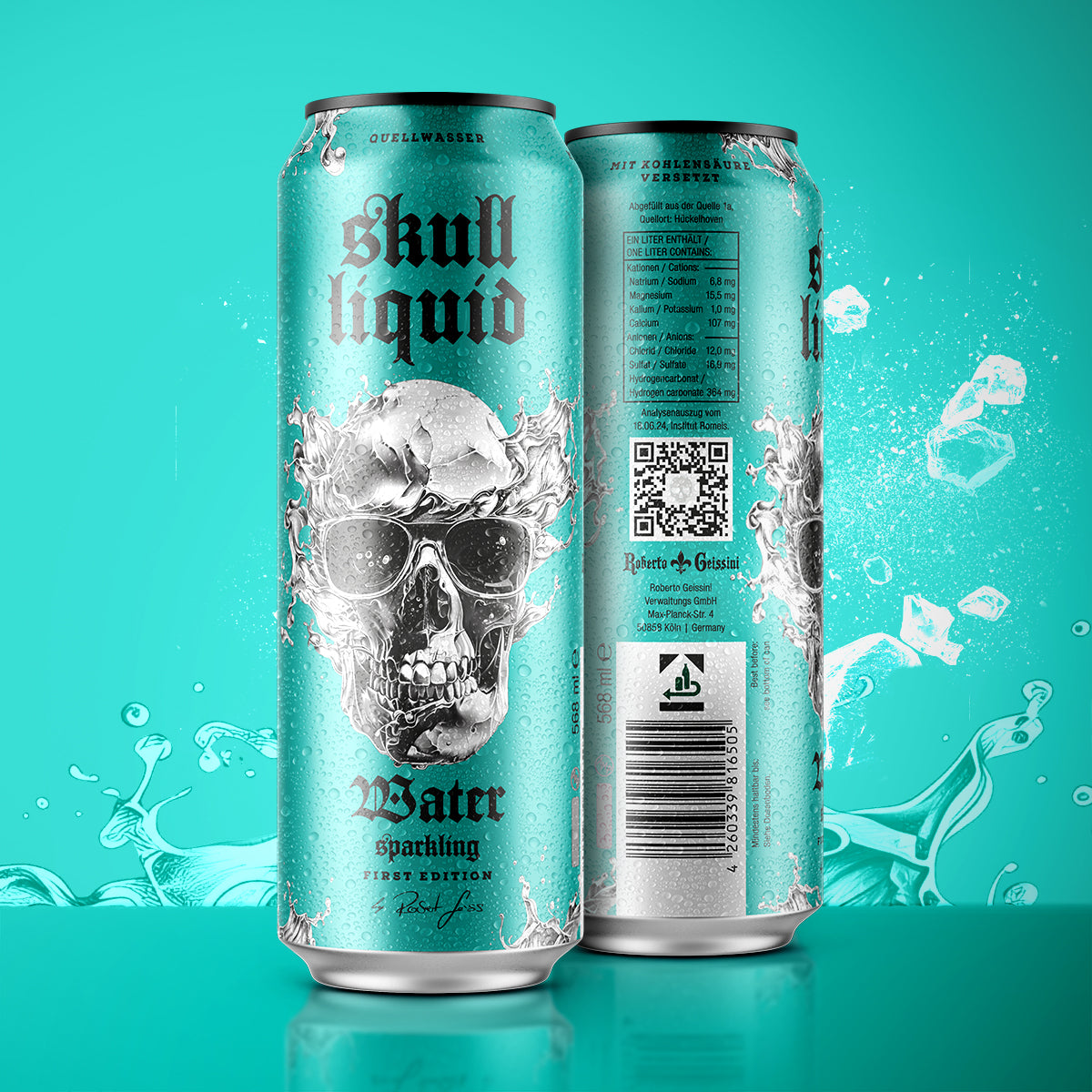 12 x Skull Liquid Sparkling Water - Limitovaná edícia