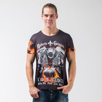 Biker Engine T-Shirt Schwarz