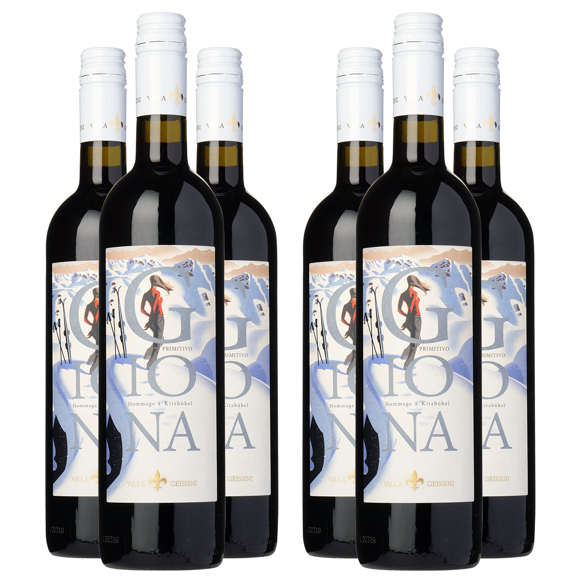 6 fliaš Villa Geissini, Giona Primitivo Puglia, RED IGT, 0,75 l, 14 % obj.,