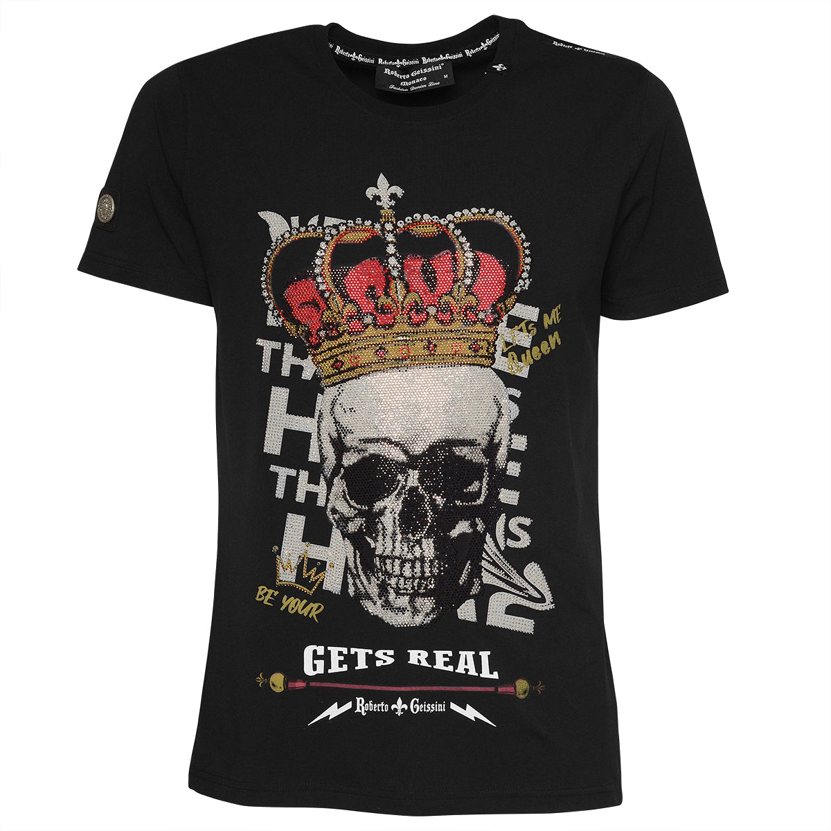 Tričko Skull Crown čierne unisex