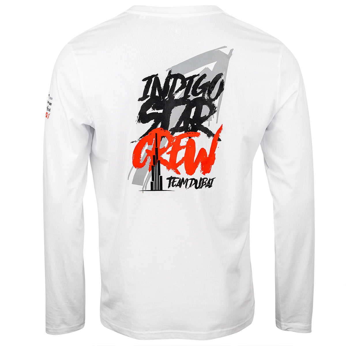 Biela farba Indigo Star Crew s dlhým rukávom