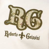 Kvetinová vysokoškolská bunda béžová