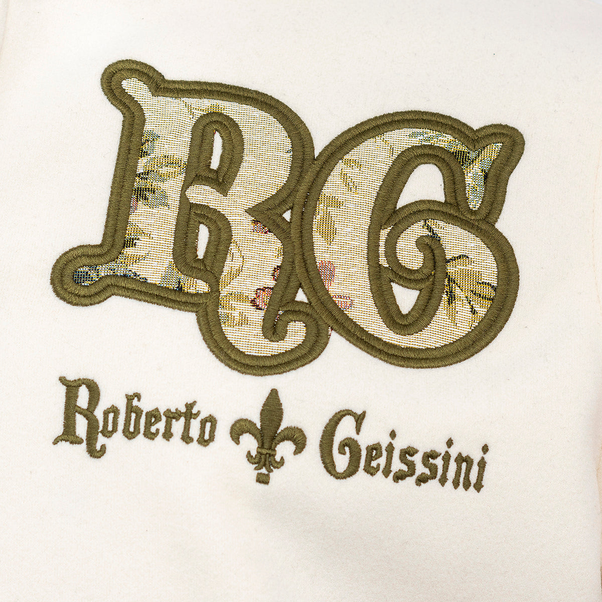 Kvetinová vysokoškolská bunda béžová