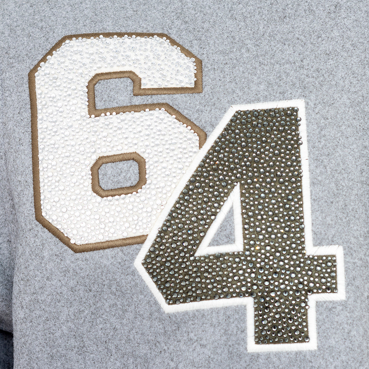 Kvetinová vysokoškolská bunda sivá