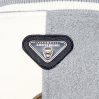 Kvetinová vysokoškolská bunda sivá