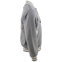 Kvetinová vysokoškolská bunda sivá