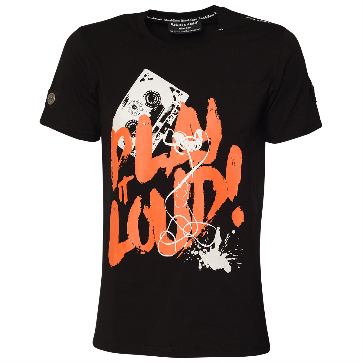 Tričko Play It Loud Black Orange