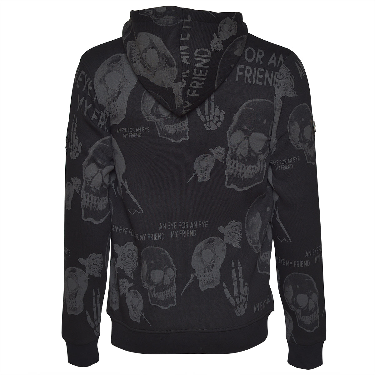 Bunda Multi Skull Sweat Jacket čierna