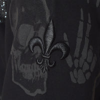 Bunda Multi Skull Sweat Jacket čierna