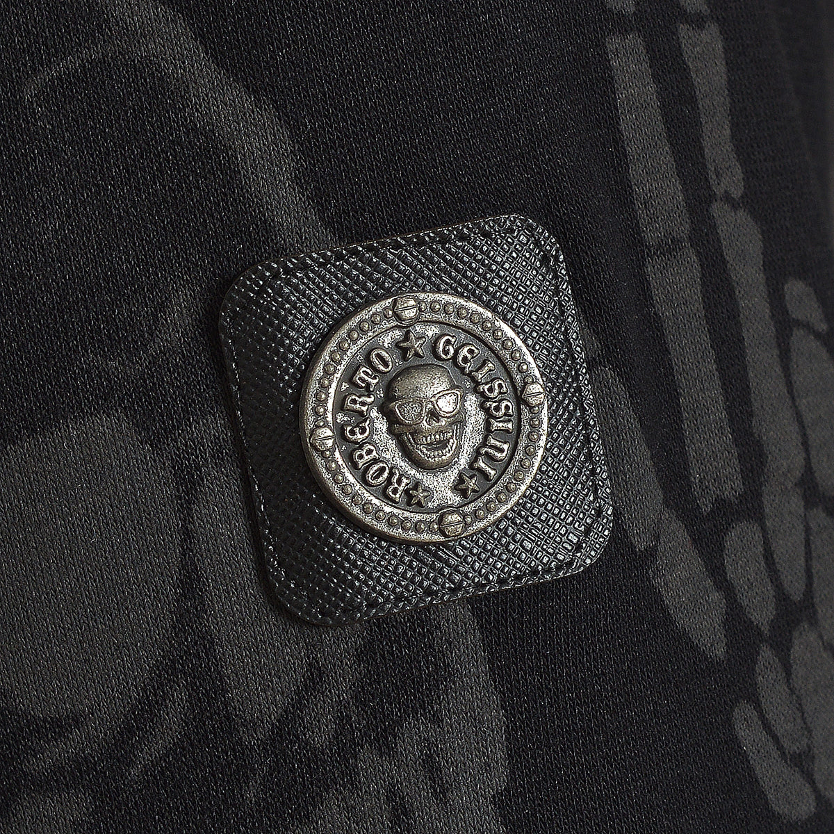 Bunda Multi Skull Sweat Jacket čierna