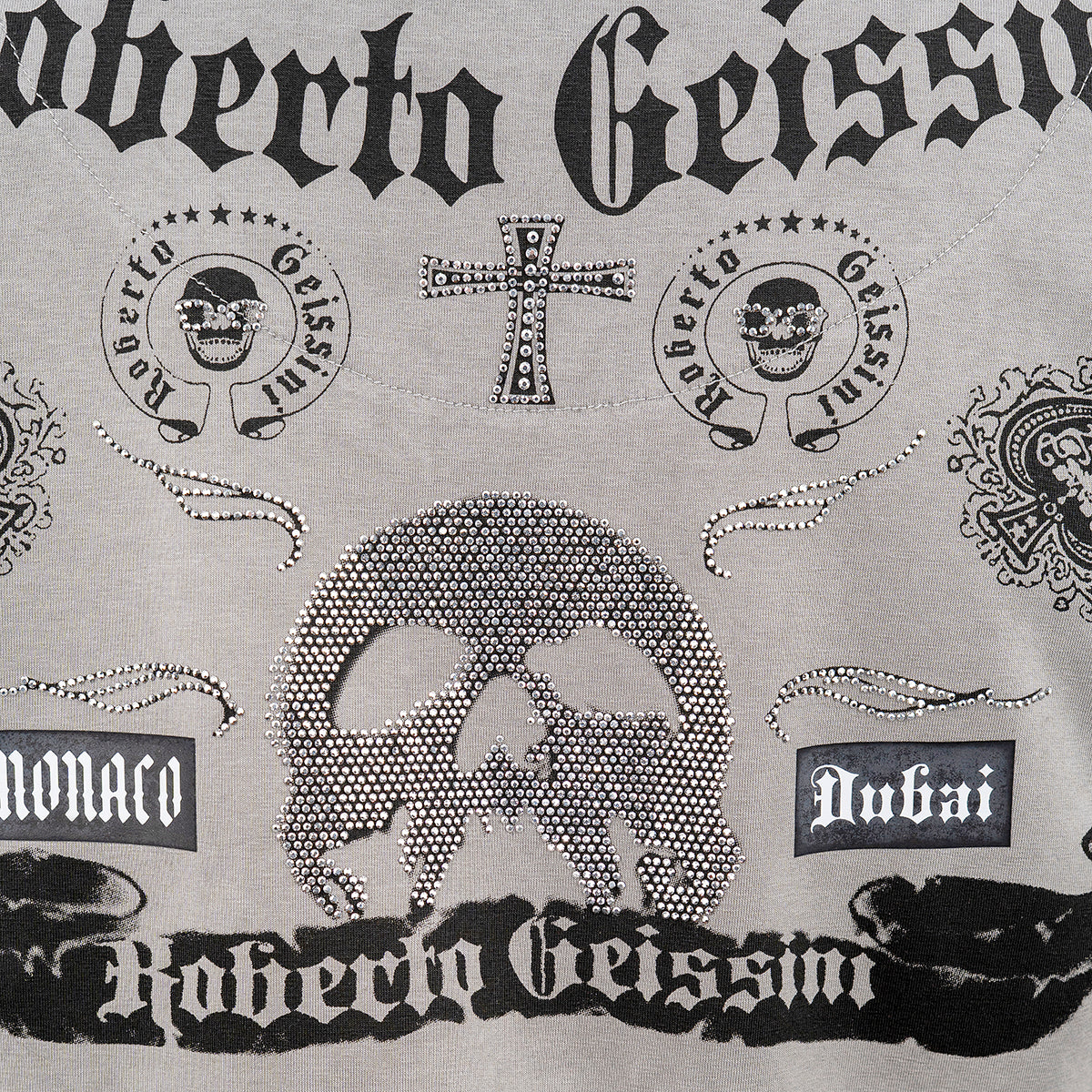 Chain stonewashed V-Neck T-Shirt