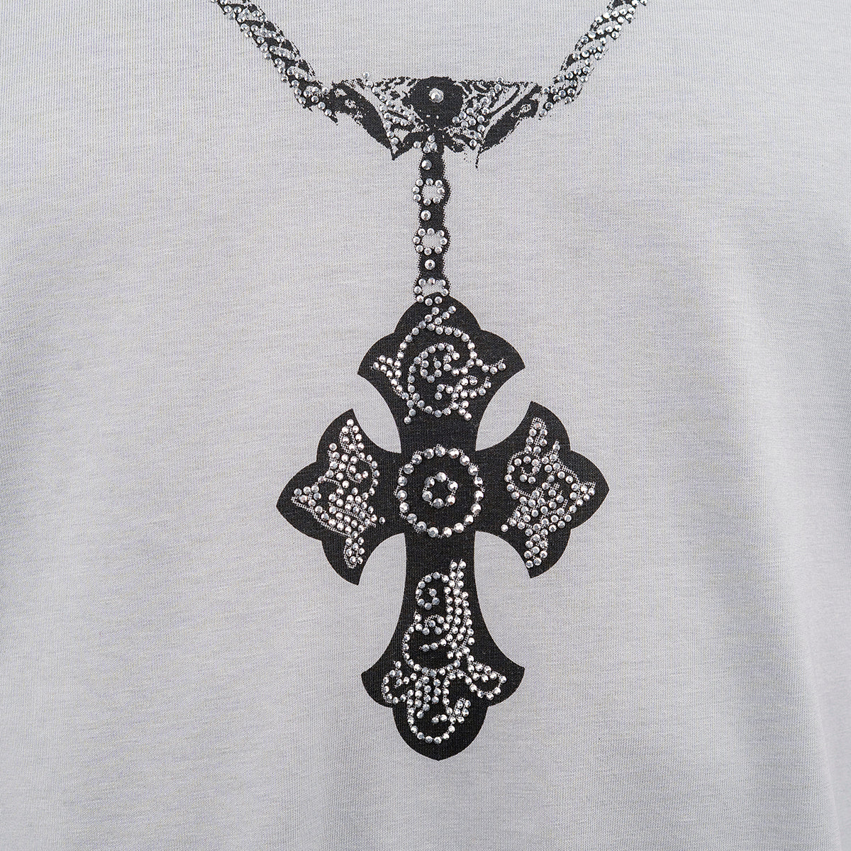 Chain stonewashed V-Neck T-Shirt