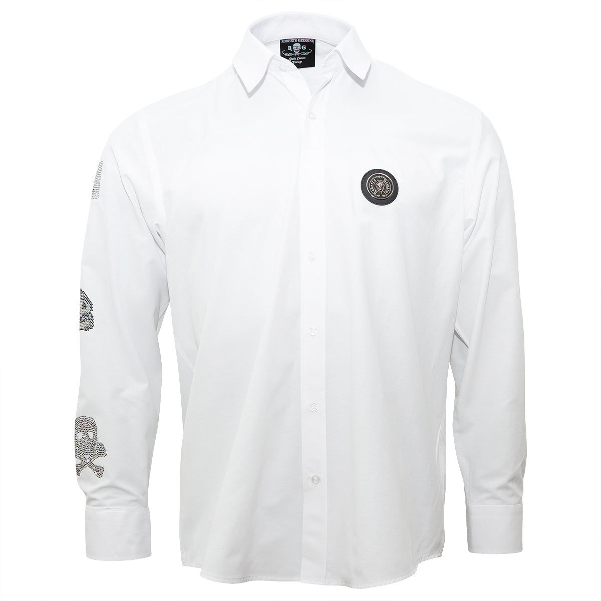 Herren Hemd PATCHES white