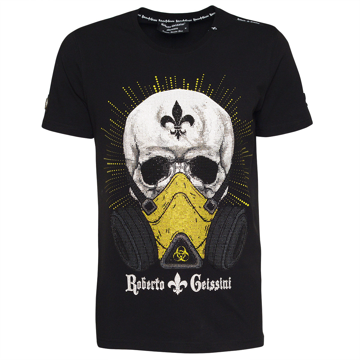 Čierne unisex tričko s maskou lebky