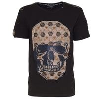 Celoplošné tričko Skull Unisex čierne