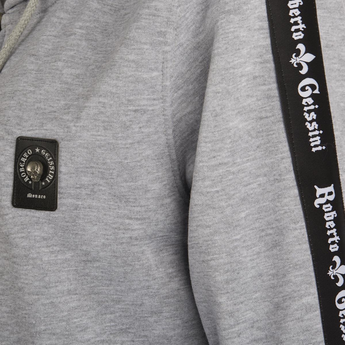 Základná tepláková bunda sivá