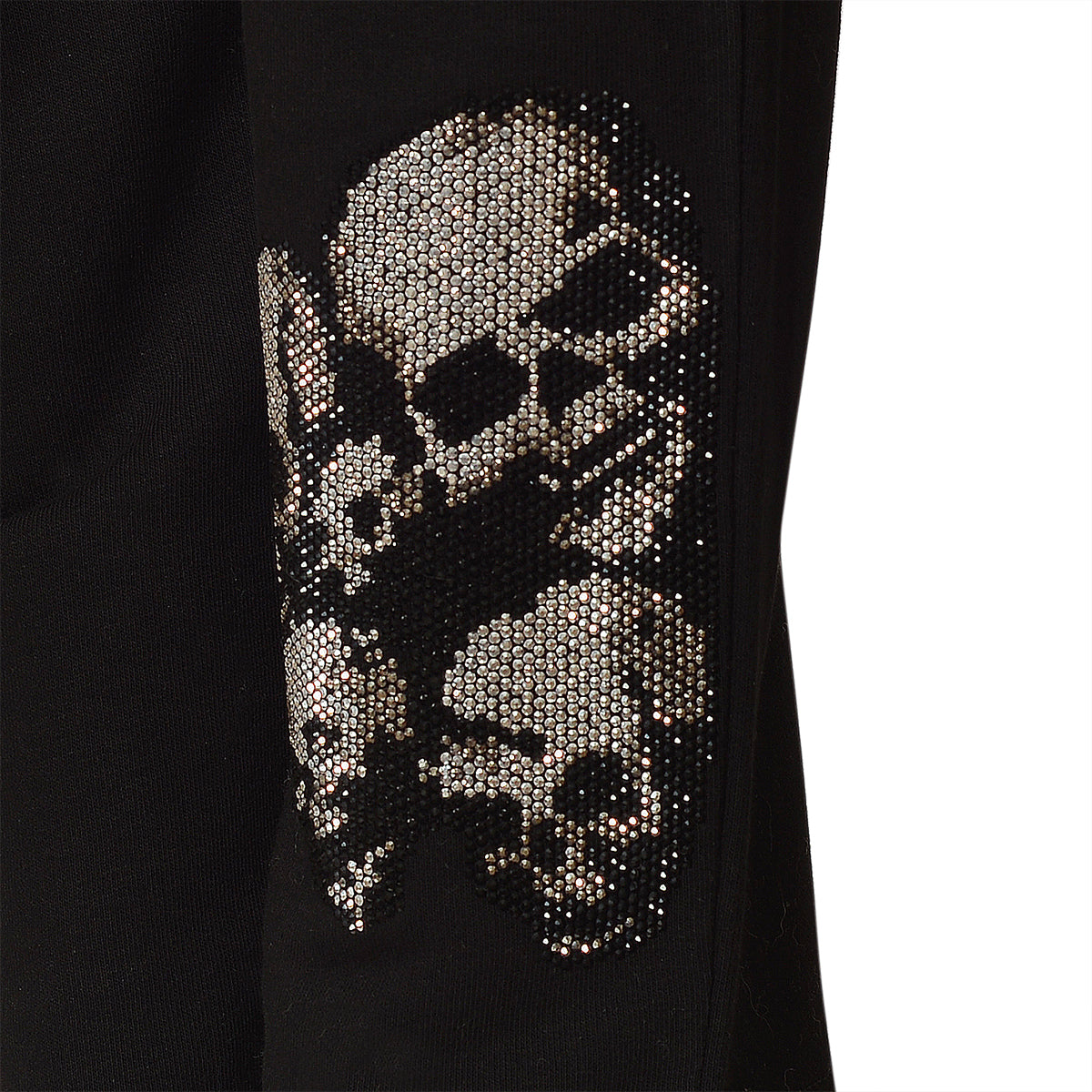 Strieborné tepláky Skull čierne