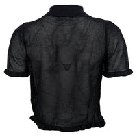 Beauty Strick Kurzarm Pulli Schwarz