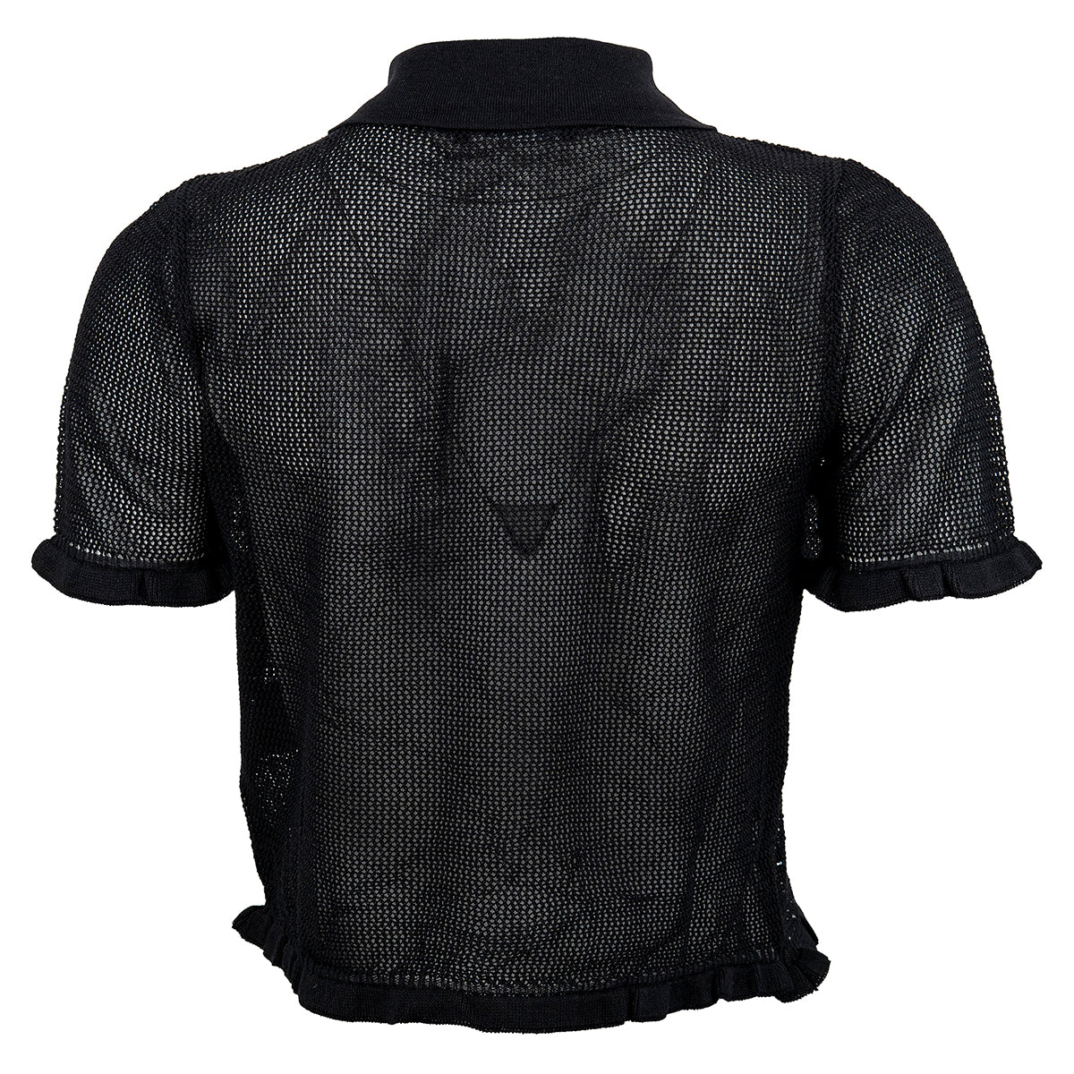 Beauty Strick Kurzarm Pulli Schwarz