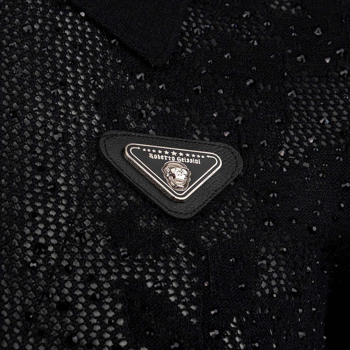 Beauty Strick Kurzarm Pulli Schwarz