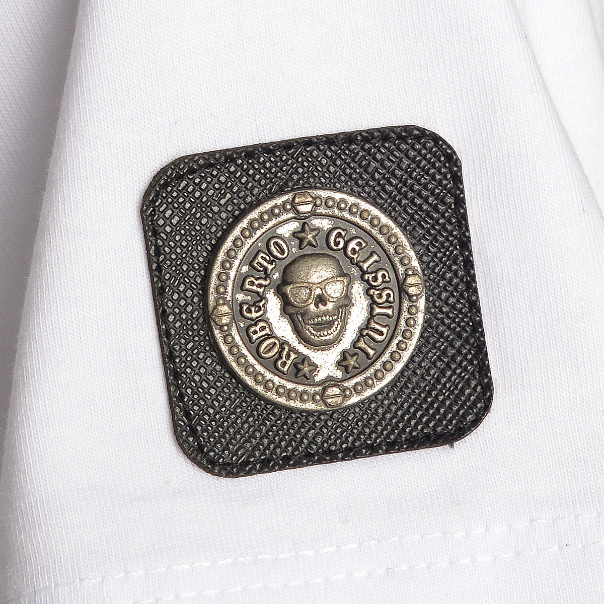 Biele tričko Half Skull