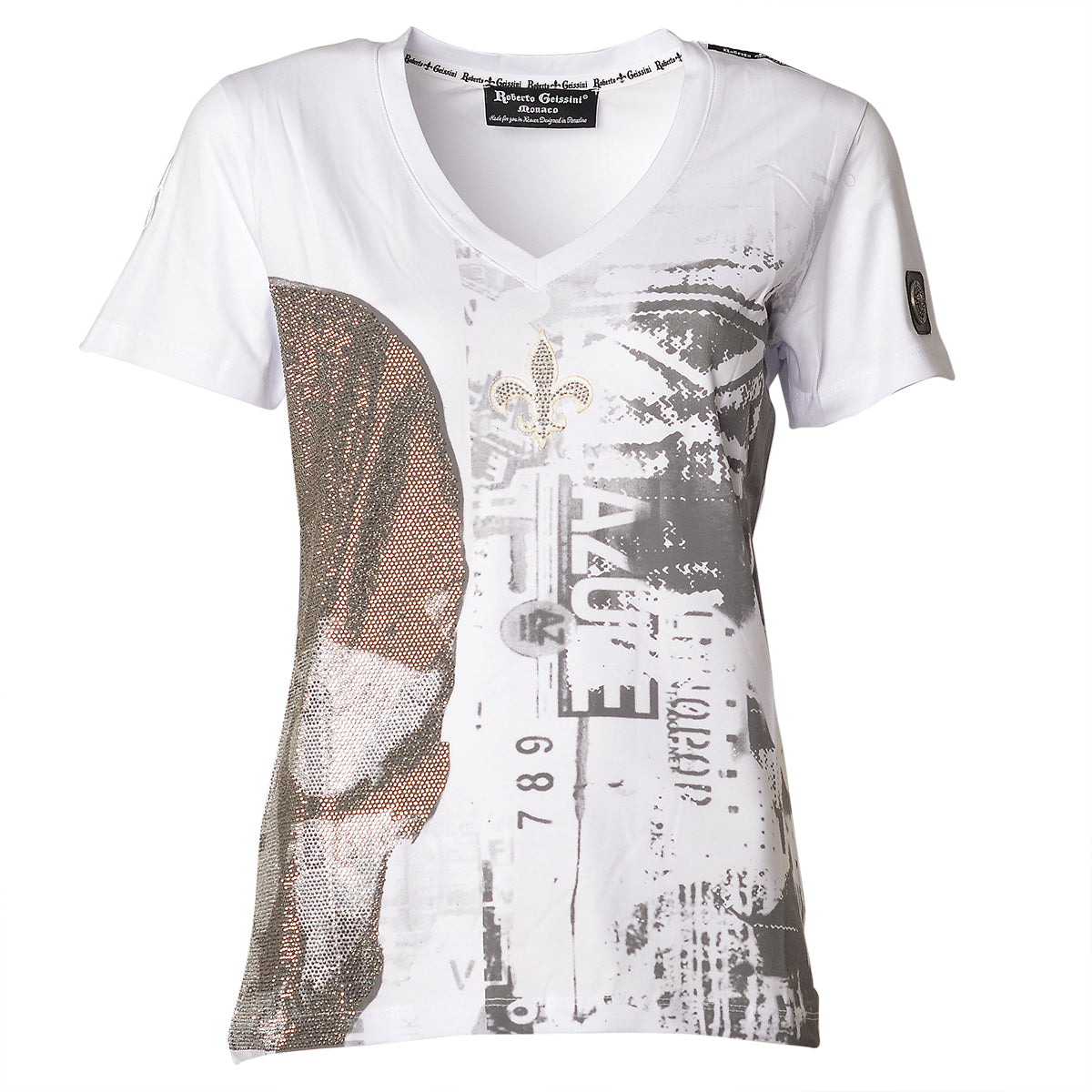 Biele tričko Half Skull