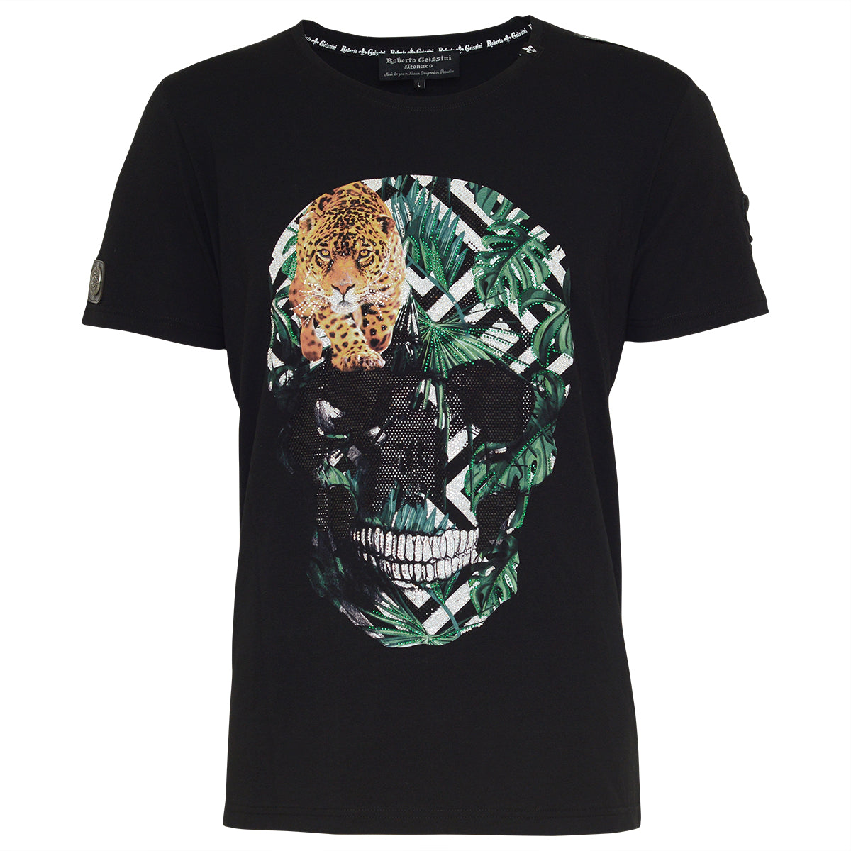 Čierne tričko Skull Jungle