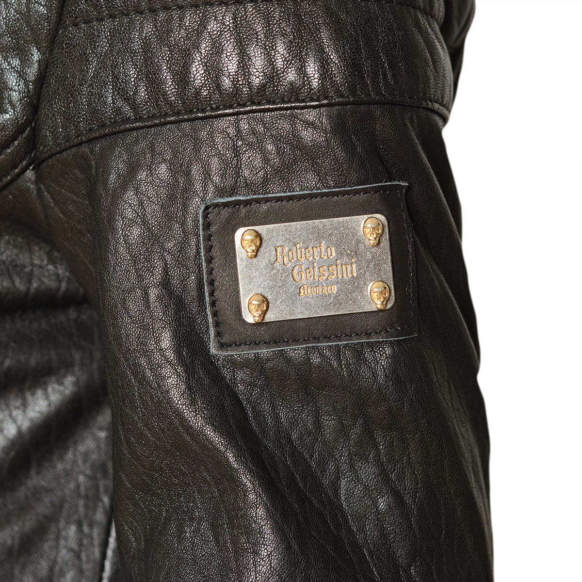 Kožená bunda Alla čierna ružová