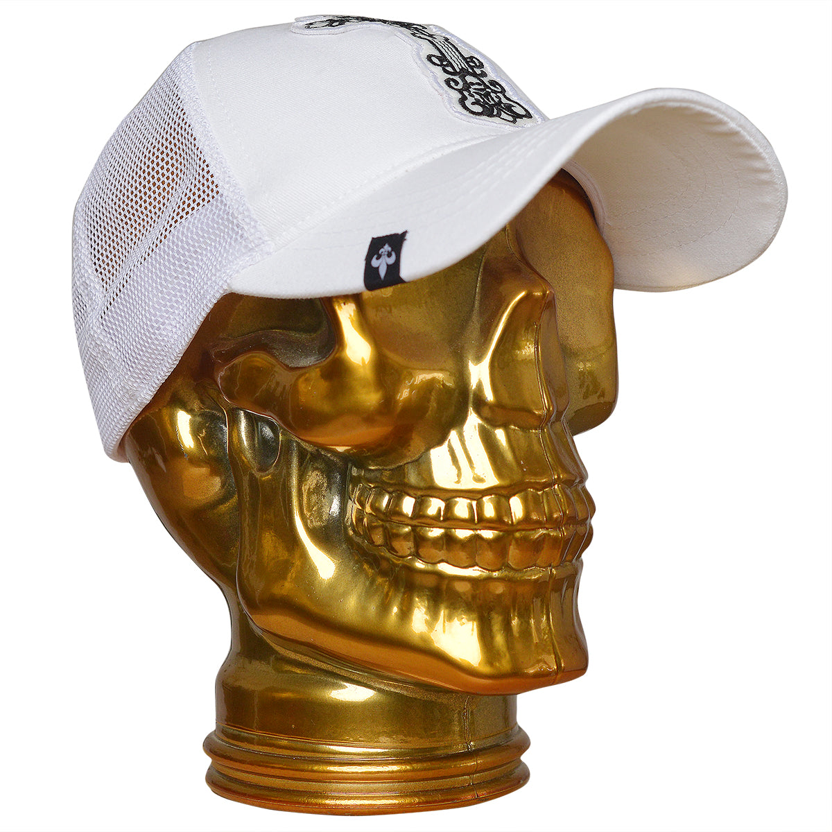 Veľká krížová čiapka biela