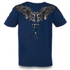 Modré tričko Angel Wings