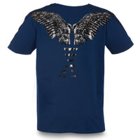 Modré tričko Angel Wings