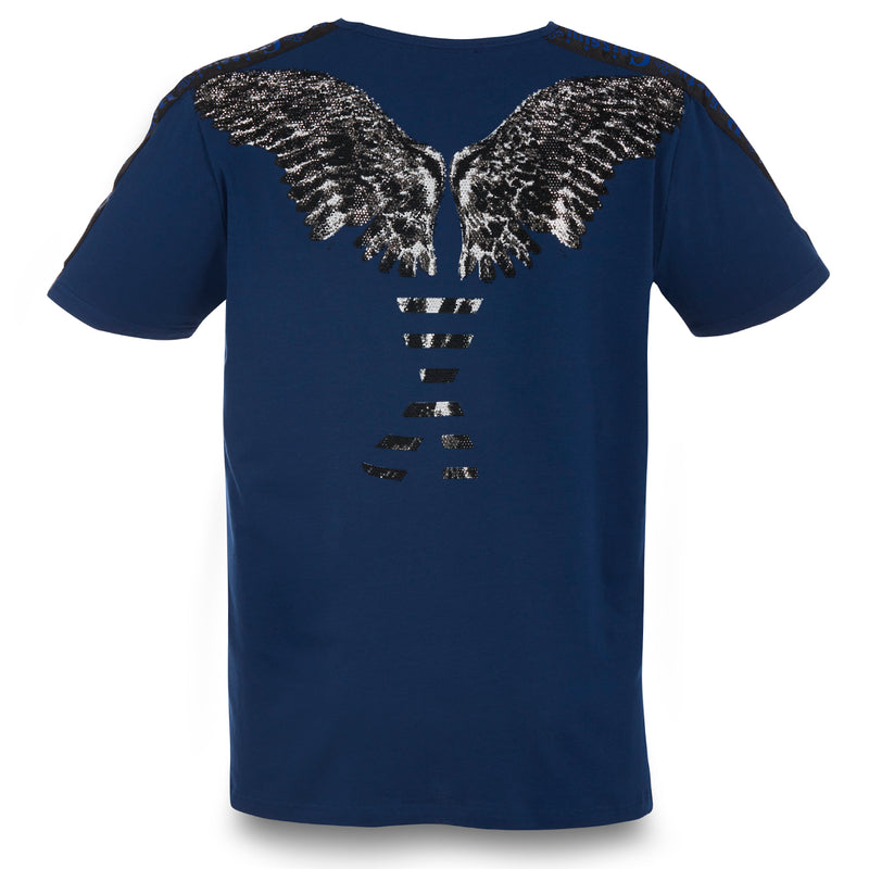 Modré tričko Angel Wings
