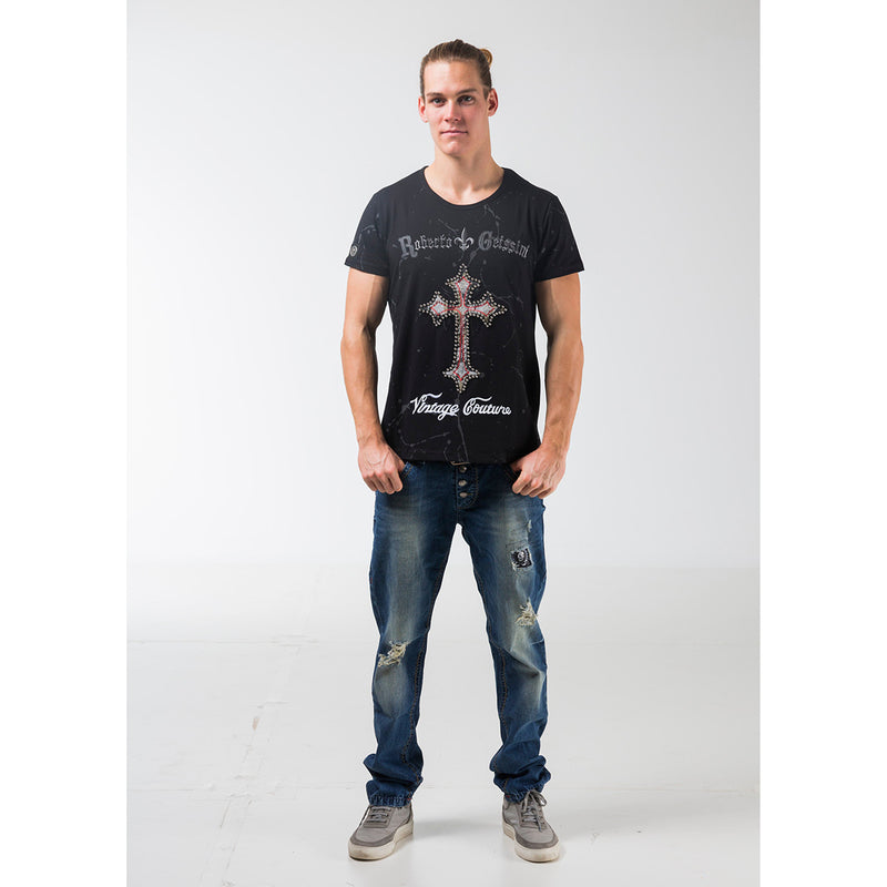 Cross Vintage tričko čierne