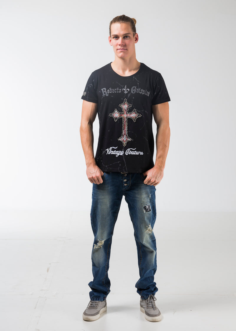 Cross Vintage tričko čierne