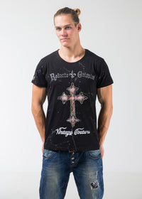 Cross Vintage tričko čierne