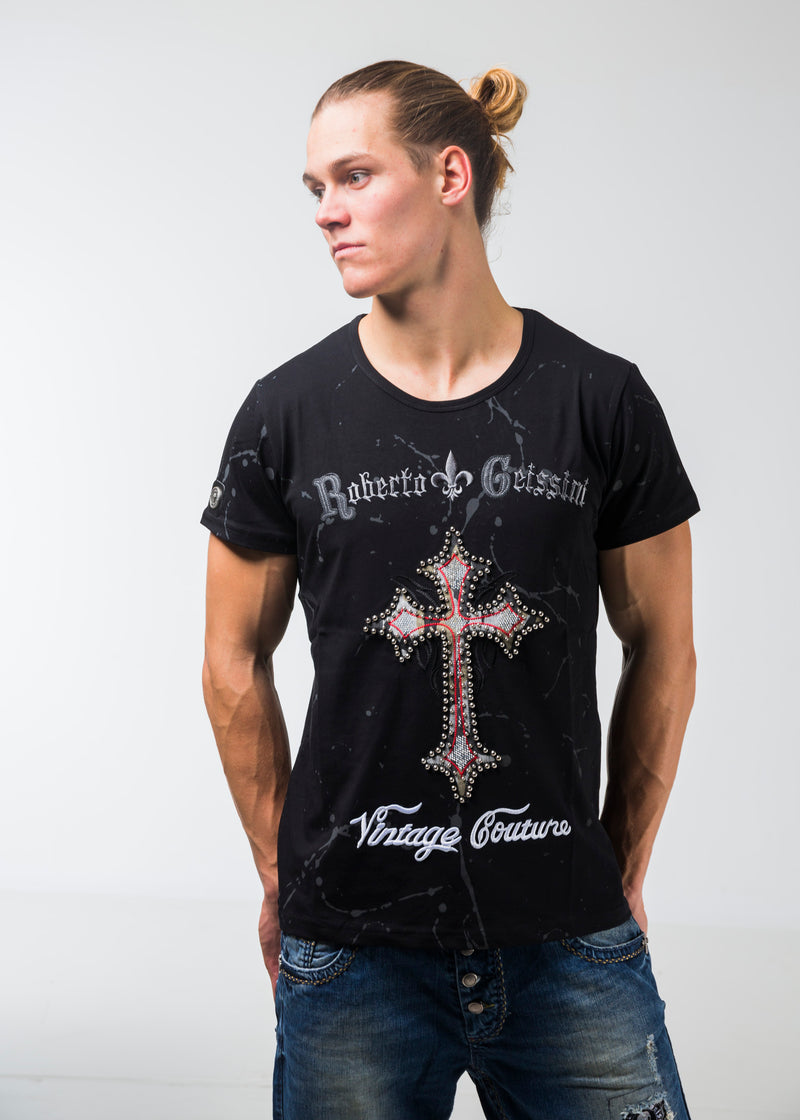 Cross Vintage tričko čierne