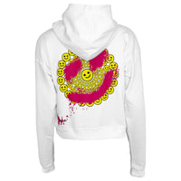 Smiley Hoodie Biela Žltá