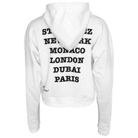 Biela mikina s kapucňou Citys