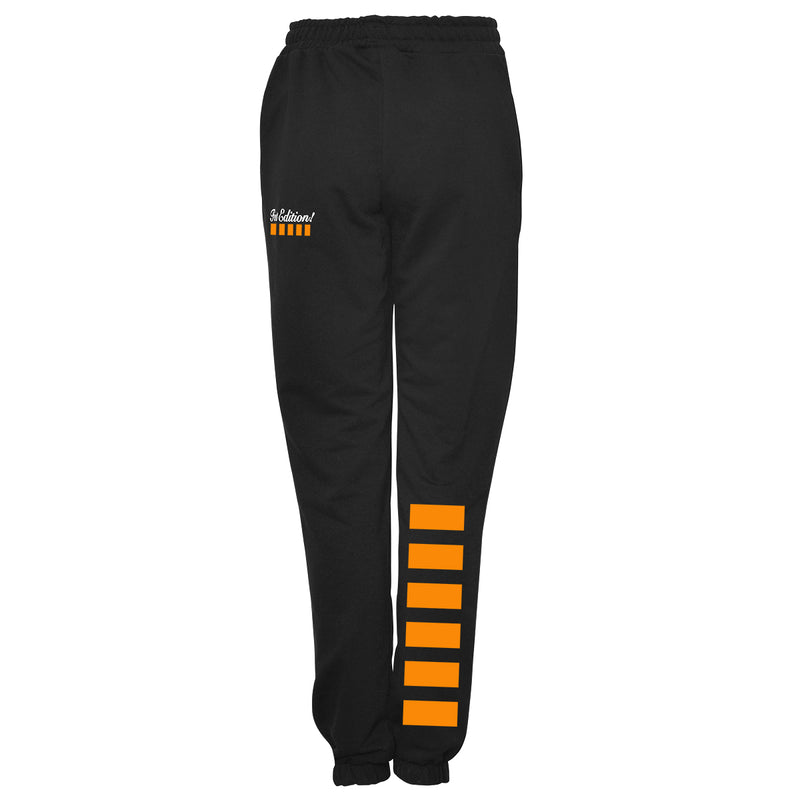 DG jogging nohavice čierne oranžové