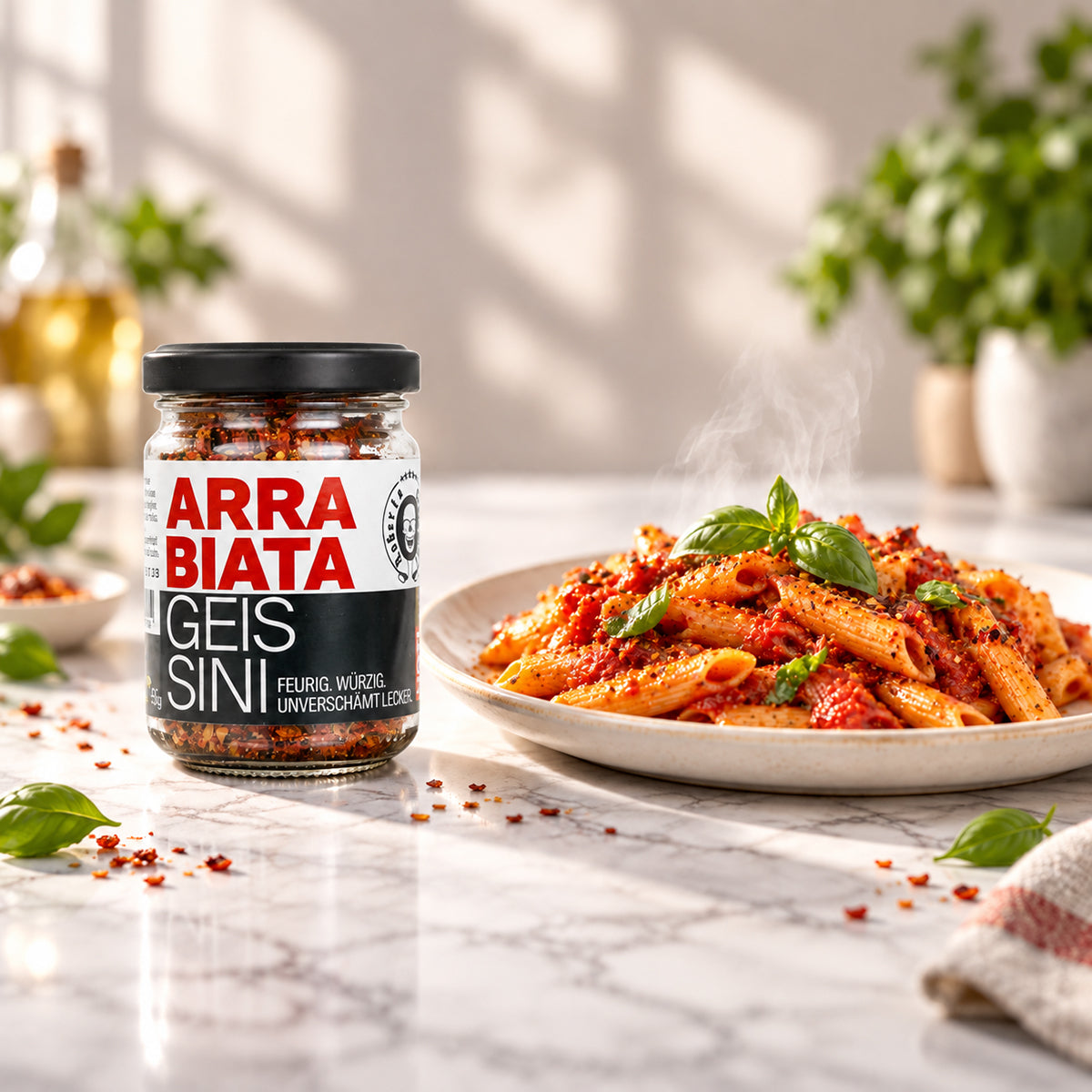 Arrabiata Geissini – Gewürzmischung für Pasta Arrabiata, 55 g