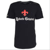 Lilie Impression T-Shirt Schwarz
