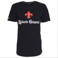 Lilie Impression T-Shirt Schwarz
