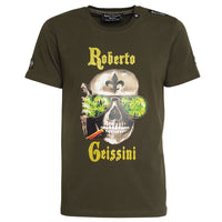 Tričko Plant Skull Unisex Khaki