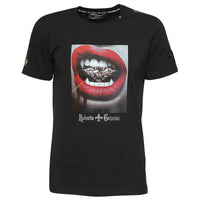 Čierne unisexové tričko Vamp Mouth