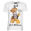 Tričko Skull Bear Biele Unisex