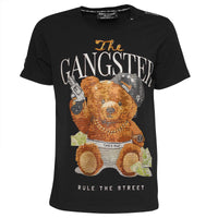 Tričko Gangster Bear Čierne Unisex