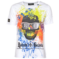 Skull Graffiti T-Shirt Weiß