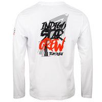 Biela farba Indigo Star Crew s dlhým rukávom