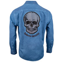 Stone washed Hemd Skull