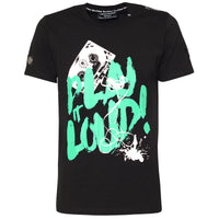 Tričko Play It Loud Black Green